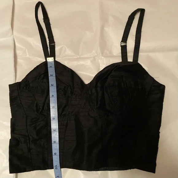 Silk Bustier Corset Halter Top Camisole - Picture 3 of 11